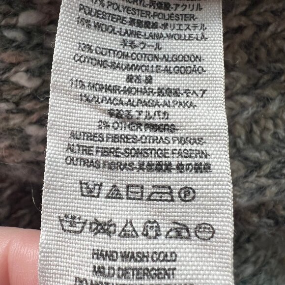 Free People Starlight Shadow Poncho Cardigan Women's Size Medium Oversized - Picture 4 of 10